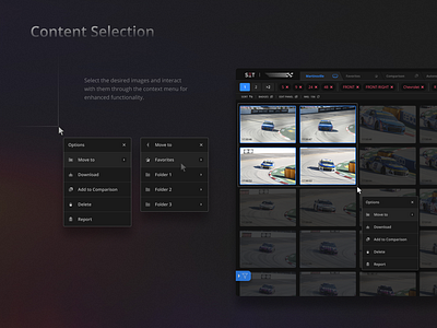 Content Selection presentation design product design ui