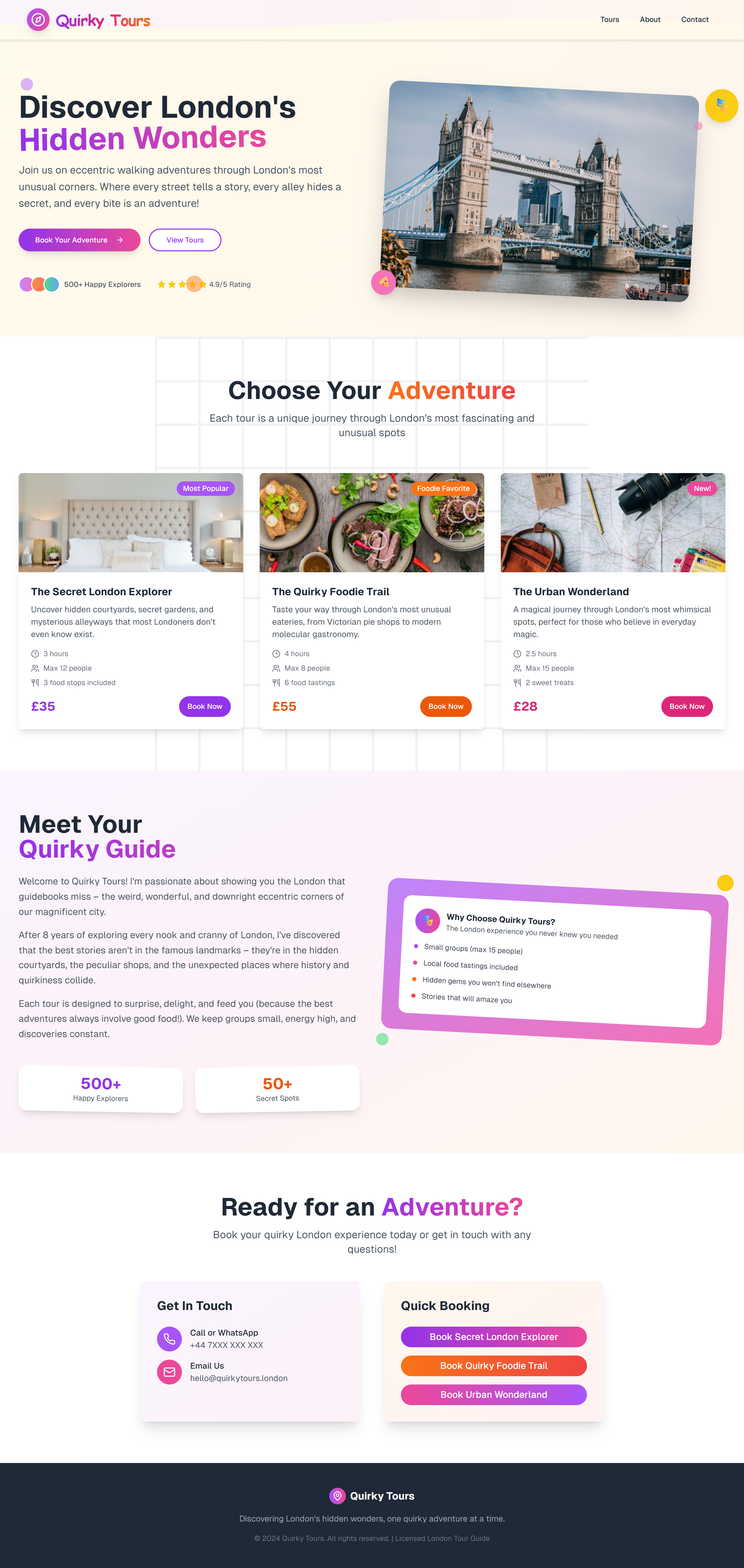 Tour Company Website figma tour ui ux web design website website design