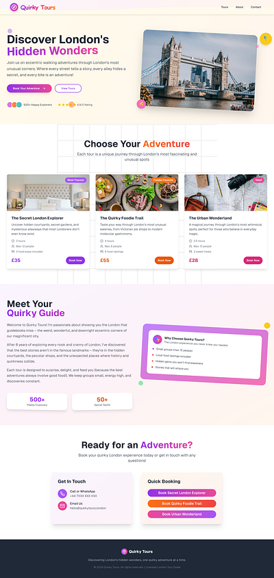 Tour Company Website figma tour ui ux web design website website design