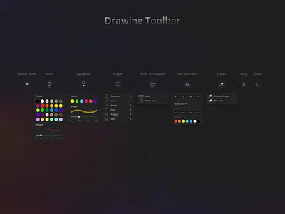 Drawing Toolbar presentation design product design ui
