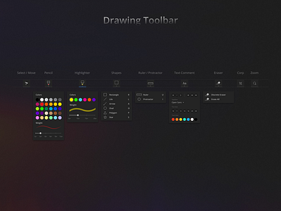 Drawing Toolbar presentation design product design ui