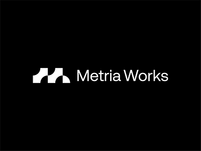 Metria Works — Architectural Identity Concept archi design architecture brand concept branding dribbble identity design logo logo design minimal design modern branding visual identity