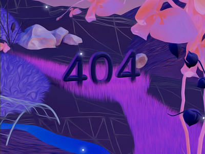 Creative 404 error page animation for Testkube 3d design 404 error animation 404 error illustration 404 page 404 page design 404 page not found animated 404 page animation atmospheric creative 404 page design error page fireflies fireflies animation graphic design illustration lottie animation motion design ux web animation web design