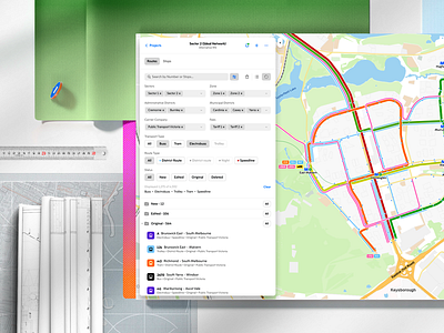 Route Planner App product design public transportation ui ux