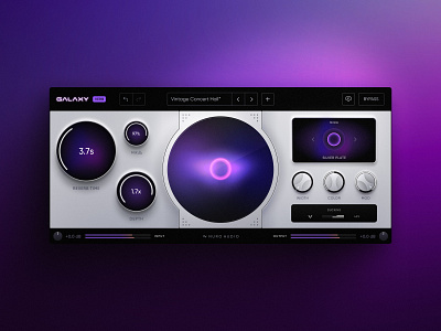 Nuro Audio Galaxy Verb app audio design galaxy music plugin product reverb skeumorphic ui ux