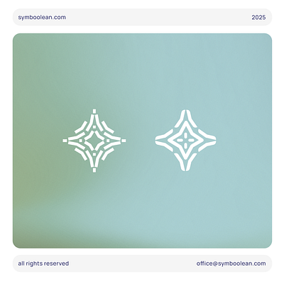 Logo 2 / 1 year daily AI logo challenge ai branding flat llm logo modern modular simple snowflake spark star symbol