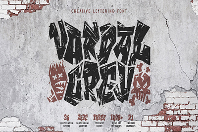 Vandal Crew — Creative Lettering Font alphabet branding design font graffiti graphic design illustration lettering punk type typeface typography