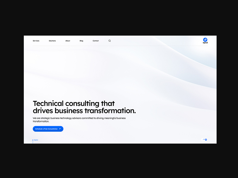 EPSD — Strategic Tech Consulting Website branding business clean design corporate design engineering industrial interaction design landingpage design typography ui uiux uiux design user experience user interface web web design website design