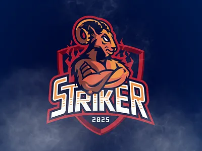 Striker logo design fire graphic design illustration logo vector