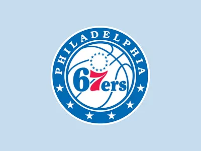 Philadelphia 76ers/6-7 Mashup Logo Design adobe illustrator design graphic design logo logo design print design t shirt design vector