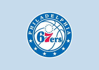 Philadelphia 76ers/6-7 Mashup Logo Design adobe illustrator design graphic design logo logo design print design t shirt design vector