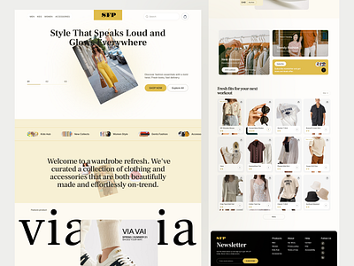 E-commerce Website Design app b2c clothing design e commerce fashion interface service ui web