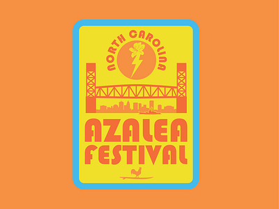 Azalea Festival Merch Design apparel design azalea beach and barn bridge festival merch north carolina poster retro