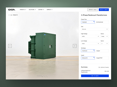 Giga Energy Builder builder clean design electrical energy giga modern technical transformer ui ux website