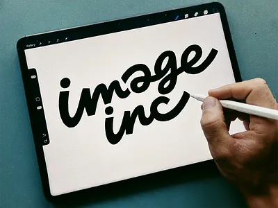 image inc ai app calligraphy custom flow graphic design iconic idenitity imageince lettering logo process procreate sketch smart strong type wordmark