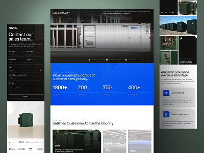 Giga Energy Website clean design desktop electrical energy giga mobile modern technical transformer ui website