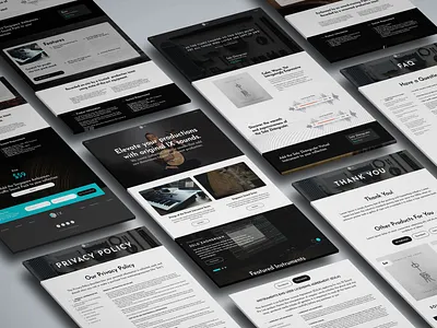 IX Sound Portfolio black white website classic website clean website dark light website figma landing page minimal design modern web design music website ui ui design ux design web website