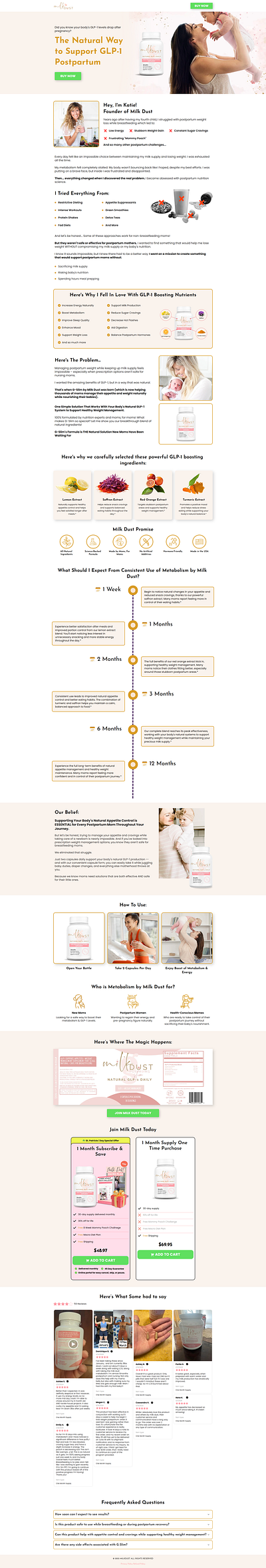 Milk Dust - Funnelish buy funnelish template design designing funnel funnel funnelbuilder funnelish funnelish template sales funnel sales page