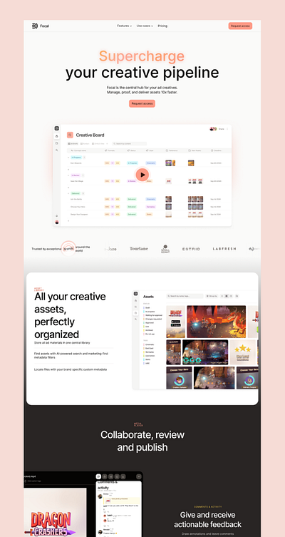 Landing page designs branding card daily ui design ideas landing page mob ui