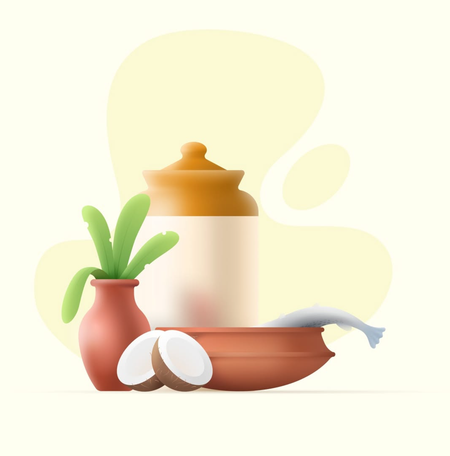 A slice of Kerala..coconuts, clay, and calm. Designed in Figma. figmadesign minimal ui