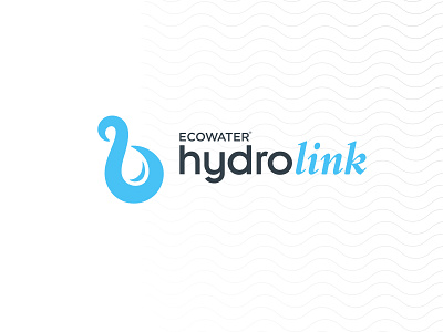 Hydrolink by Ecowater logo b2c branding corporate design droplet graphic design logo logo design vector water water logo