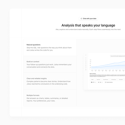 AI feature focus ai feature landing saas section webflow