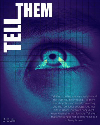 TelLThem poster branding graphic design