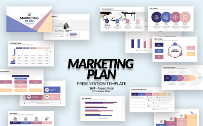 Minimal Marketing Plan Presentation Template business clean corporate creative deck design financial growth infographic layout marketing minimal pitch plan planning presentation slide strategy template unique