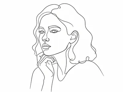 Single line art woman design fine line drawing illustration illustration art line art one line art tattoo uniqe gift