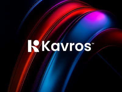 Kavros: AI-Driven Branding for the Future of Digital Marketing ai branding brand branding design digital marketing graphic design high contrast illustration logo logo design minimal modern modular identity startup identity tech logo ui