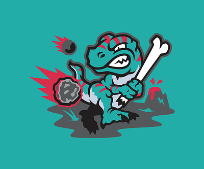 Extinction Ender asteroid dinosaur extinction illustration meteor prehistoric trex tyrannosaurus vector volcano