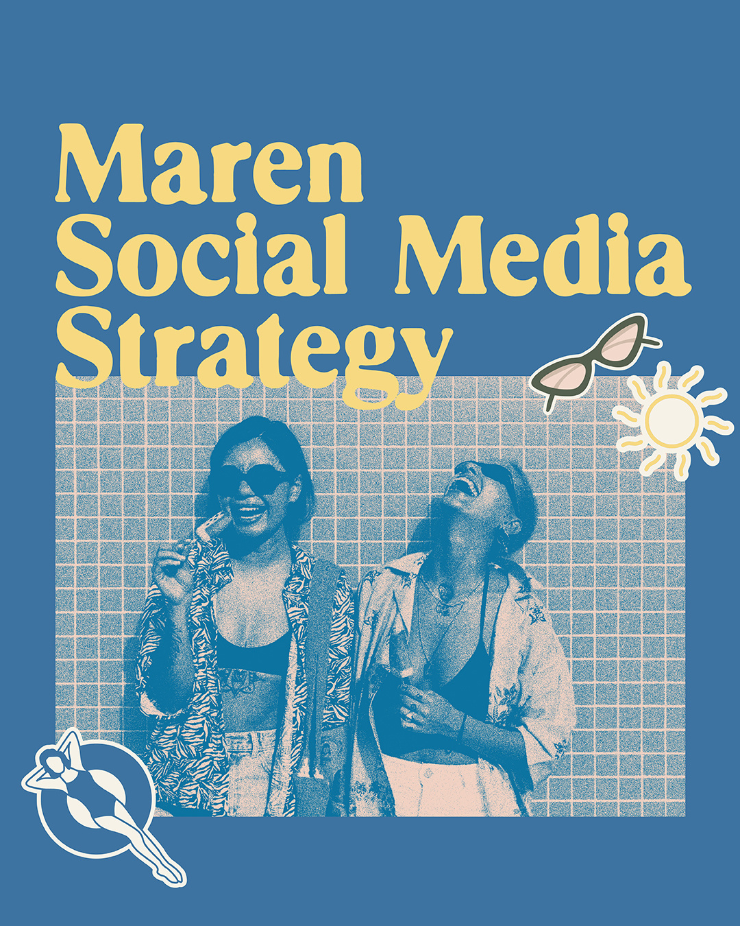 Maren Social Strategy blue brand brand assets branding concept creative design graphic graphic design identity illustration logo social social media social strategy vector yellow