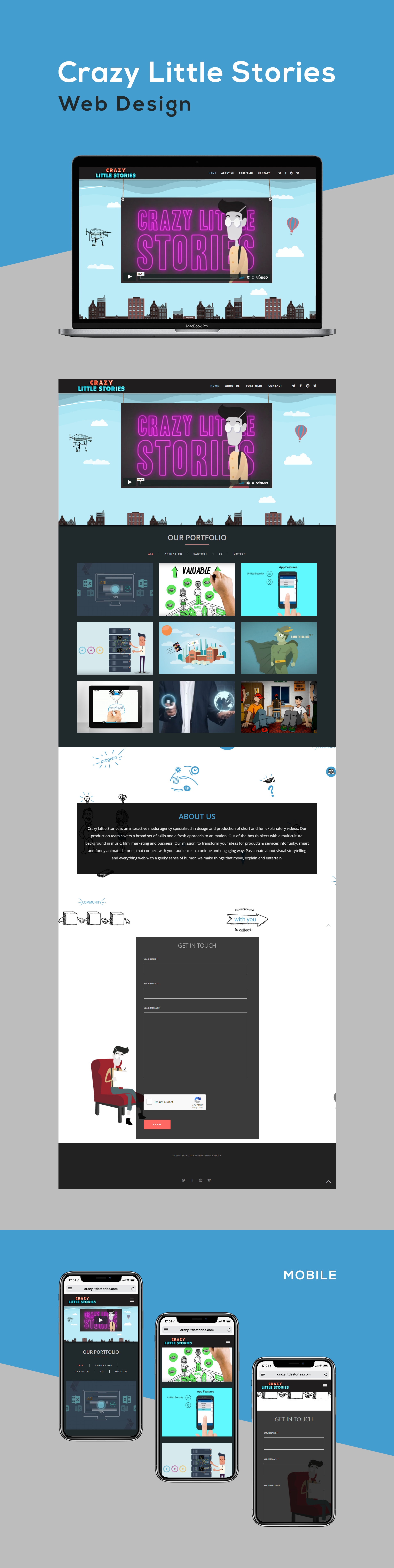 Crazy Little Stories Web Design branding graphic design logo motion graphics ui