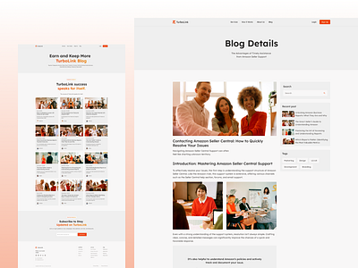 TurboLink-Earn and-Blog Details Digital Marketing Website Design app branding design graphic design illustration logo typography ui ux vector