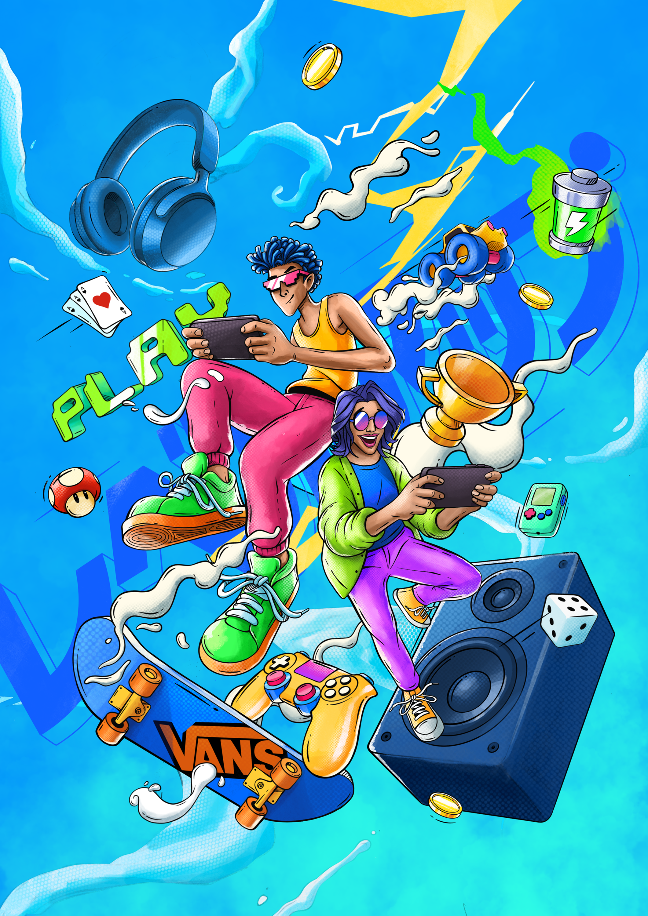 All the way up! illustration