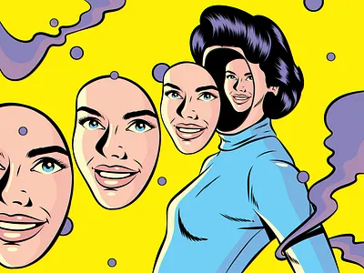 A different kind of Pop Art design figurative art illustration pop popart psychedelic retro surreal surrealism vector vintage
