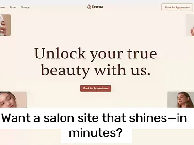 Serena — the Webflow & Framer template built for salons, barbers barber figma framer salon ui web design webflow
