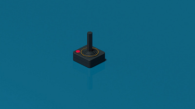 Atari joystick blender3d graphic design illustration