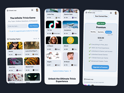 AI powered Quiz Game branding graphic design logo ui