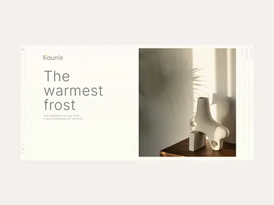 Kaunis — Interior Design Website with Horizontal Snap Scroll branding editorial scandinaviandesign ui