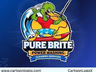 Custom Mascot Logo for Pressure Washing Brand By CartoonLogoX branding business logo design cartoon branding cartoonlogo cartoonlogox creativebranding design graphic design logo mascot branding mascotlogo pressure washing brand