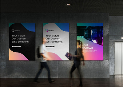 DevtoIT on Display — Bold Outdoor Branding Concept 3d mockup bold typography brand guideline brand identity branding branding mockup digital agency exterior design graphic design logo logo design minimal design modern design motion graphics outdoor branding realistic mockup sign board signage design street branding visual identity