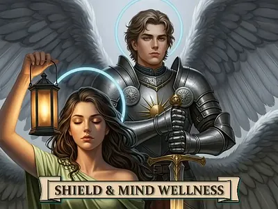 Shield & Mind Wellness logo animation 3d animation branding logo motion graphics ui