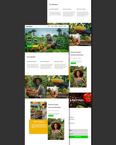 Food2Door design graphic design landing page website