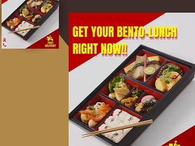 Bento Delivery Service bento canva content creator content design delivery design facebook ad food for hire freelancer graphic design insta post instagram feed marketing service social media social media post twitter post