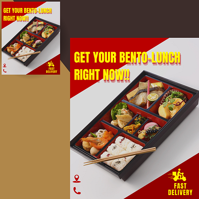 Bento Delivery Service bento canva content creator content design delivery design facebook ad food for hire freelancer graphic design insta post instagram feed marketing service social media social media post twitter post