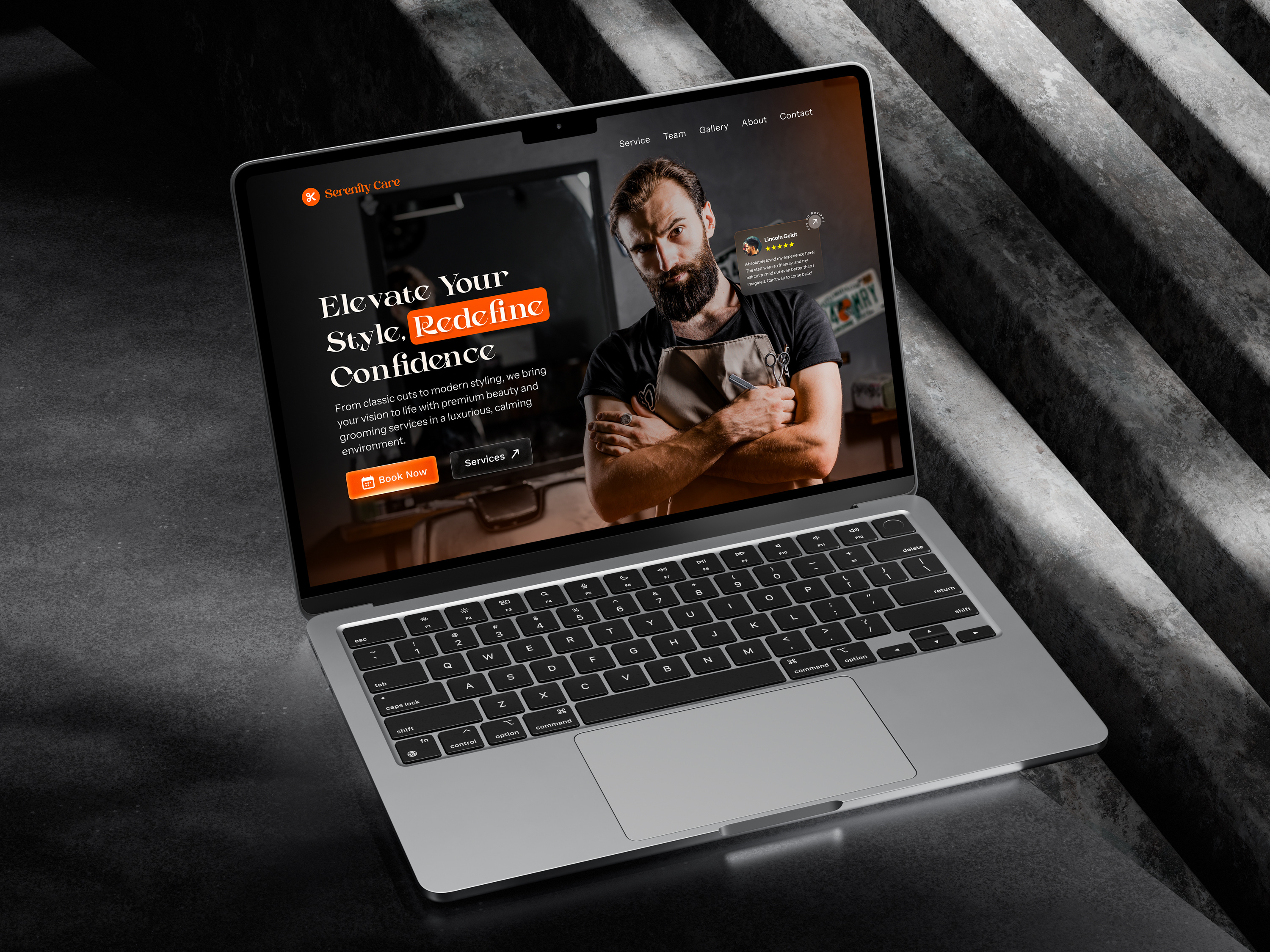Example of Premium Salon & Spa Booking Website UI