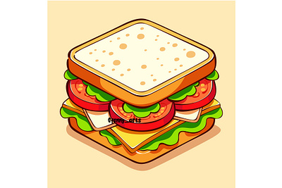 Sandwich with Cheese, Tomato and Lettuce baguette bread breakfast cheese chicken delicious eat food ham ingredient lettuce lunch meal salad sandwich slice snack tasty toast vegetable