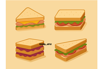Sandwich Decorated with Various Toppings baguette bread breakfast cheese chicken delicious eat food ham ingredient lettuce lunch meal salad sandwich slice snack tasty toast vegetable