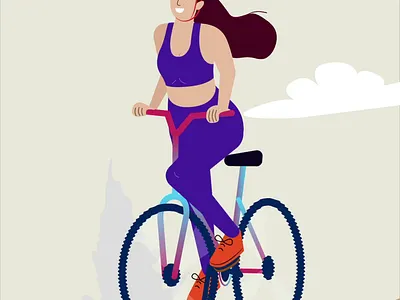 Character Cycling Animation 2d animation after effects animation bicycle character animation cycling gif motion tutorial